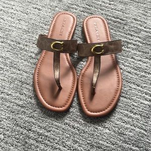 Coach flip flops. Size 9